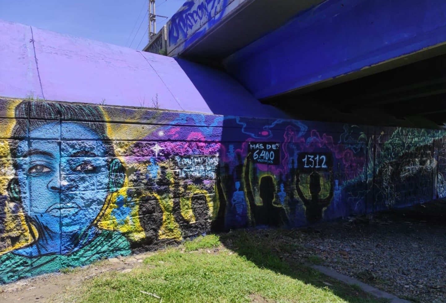 Murales de víctimas de falsos positivos en Bogotá