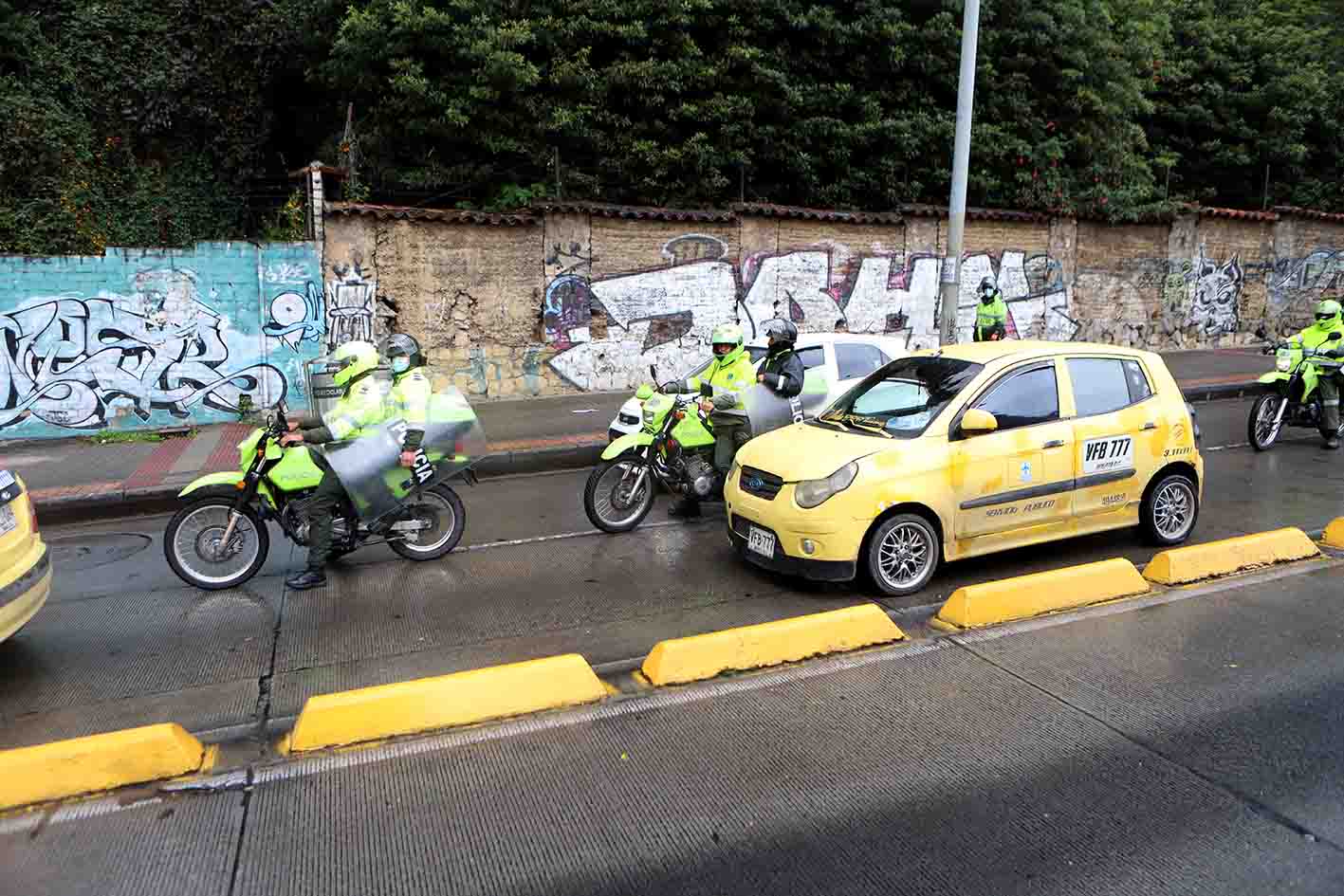 Taxistas en Bogotá