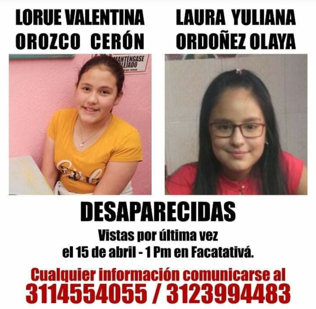 Lorue Valentina Orozco Cerón y Laura Yuliana Ordoñez Olaya.
