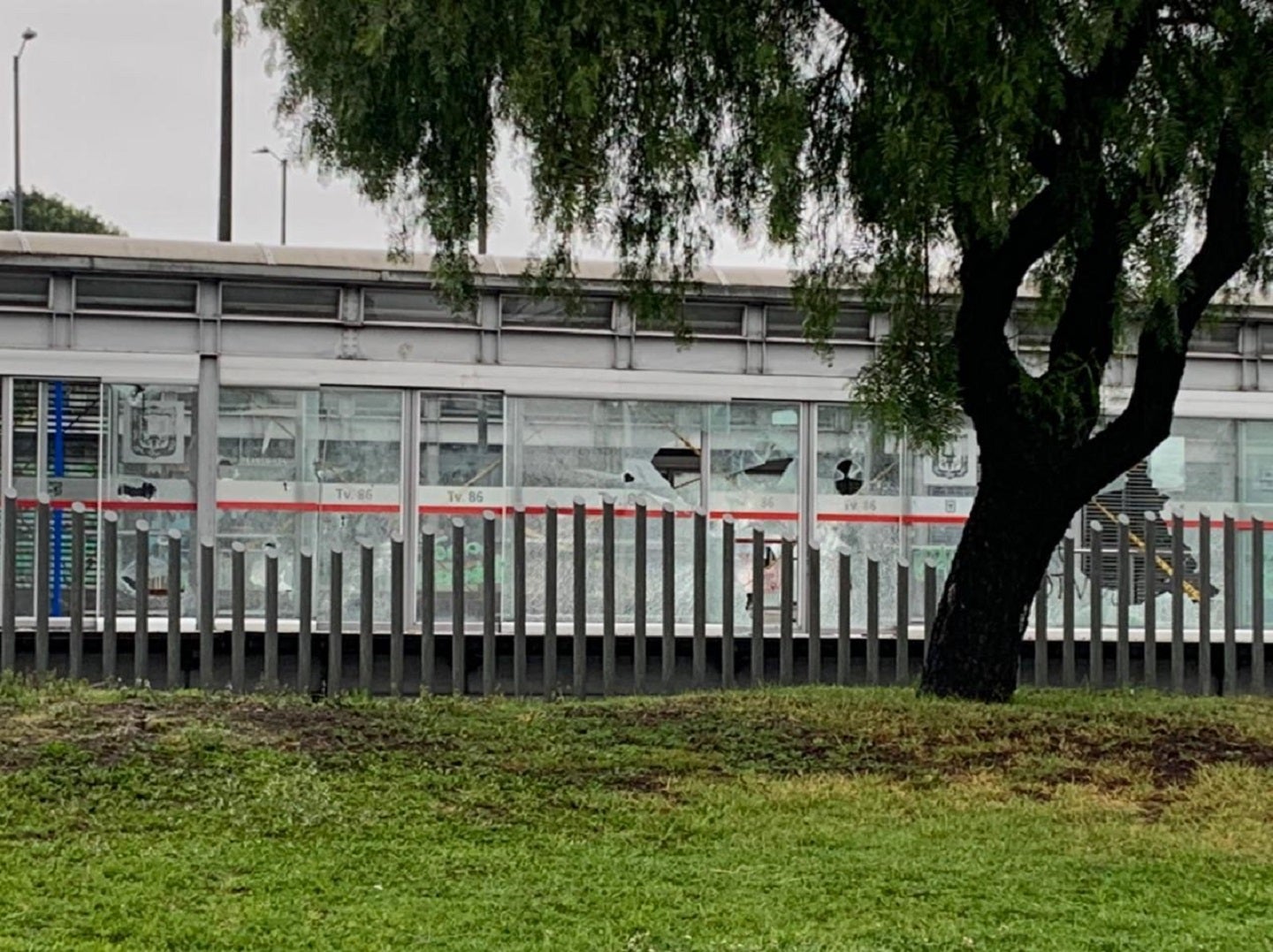 Vandalismo en estaciones de Transmilenio, durante las protestas