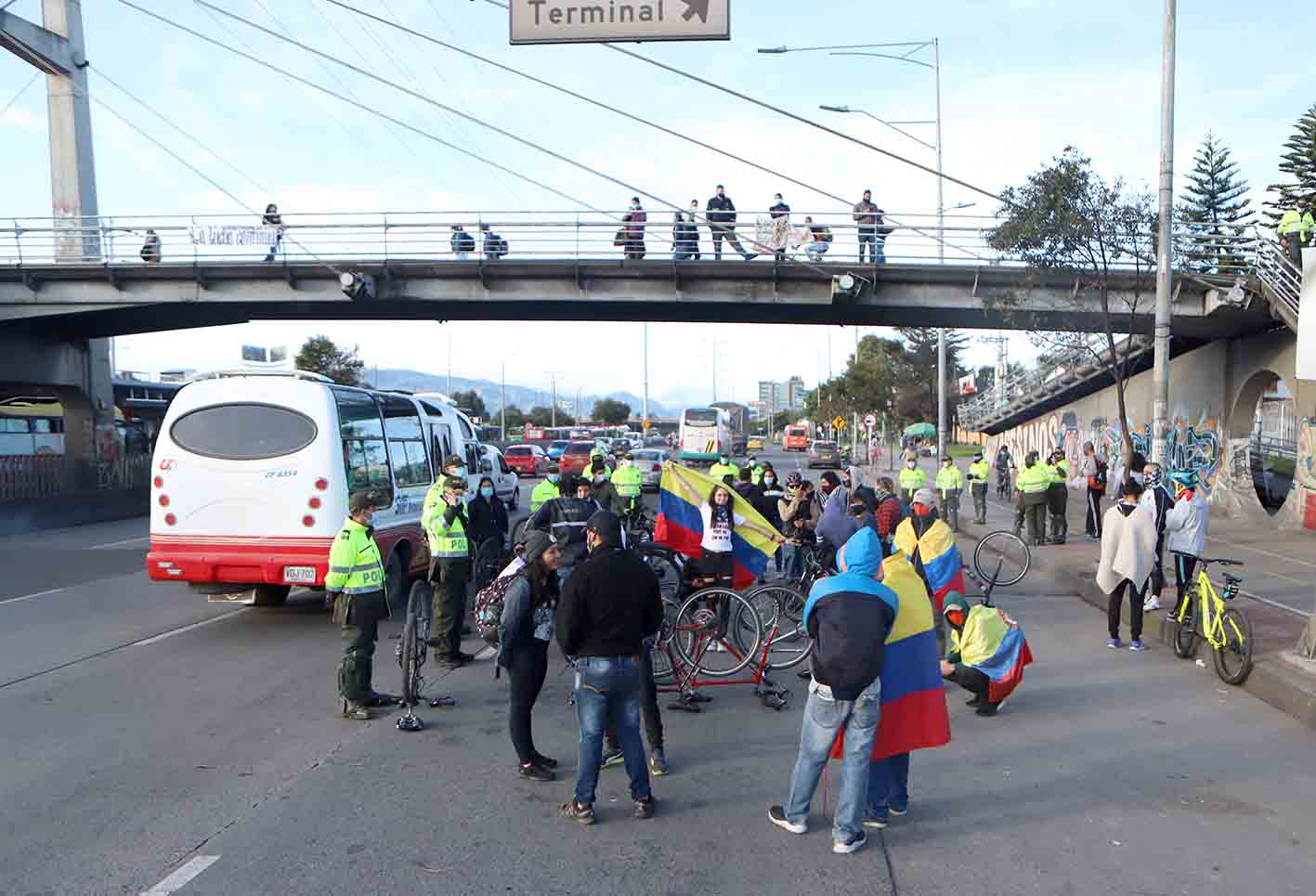 Bloqueos en Bogotá - Paro nacional