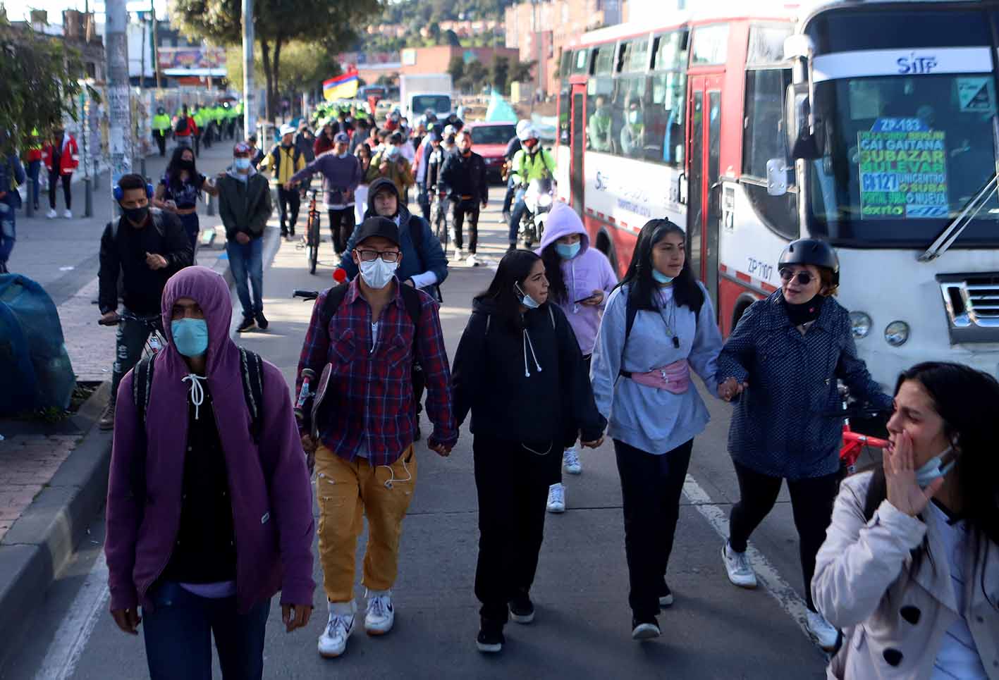 Bloqueos en Bogotá - Paro nacional