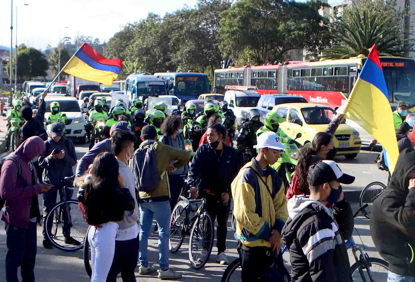 Bloqueos en Bogotá - Paro nacional