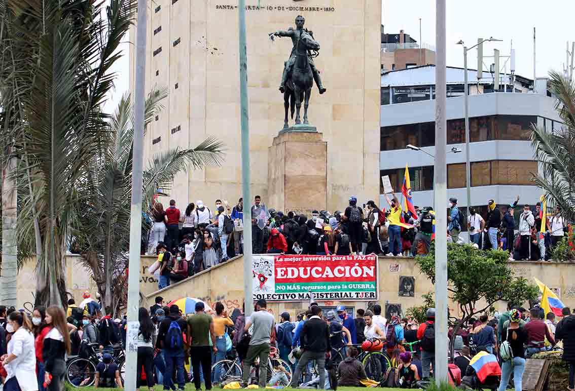 Disturbios en Bogotá durante las marchas del 1 de mayo de 2021