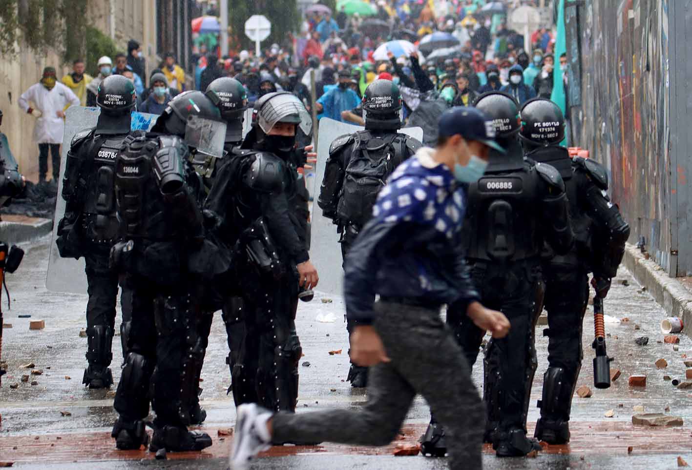 Disturbios en Bogotá durante las marchas del 1 de mayo de 2021