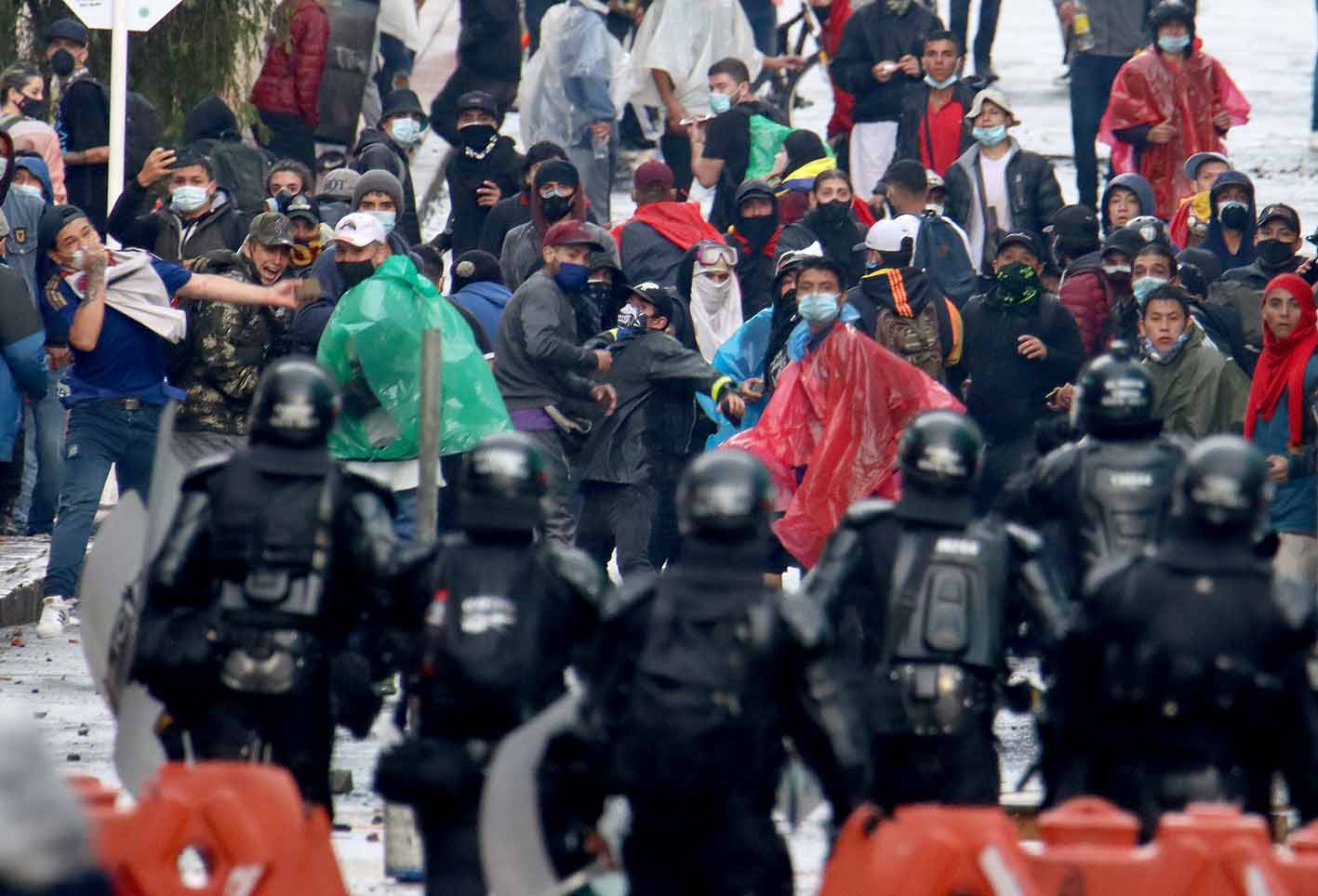 Disturbios en Bogotá durante las marchas del 1 de mayo de 2021