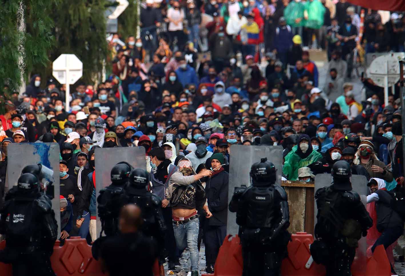 Disturbios en Bogotá durante las marchas del 1 de mayo de 2021