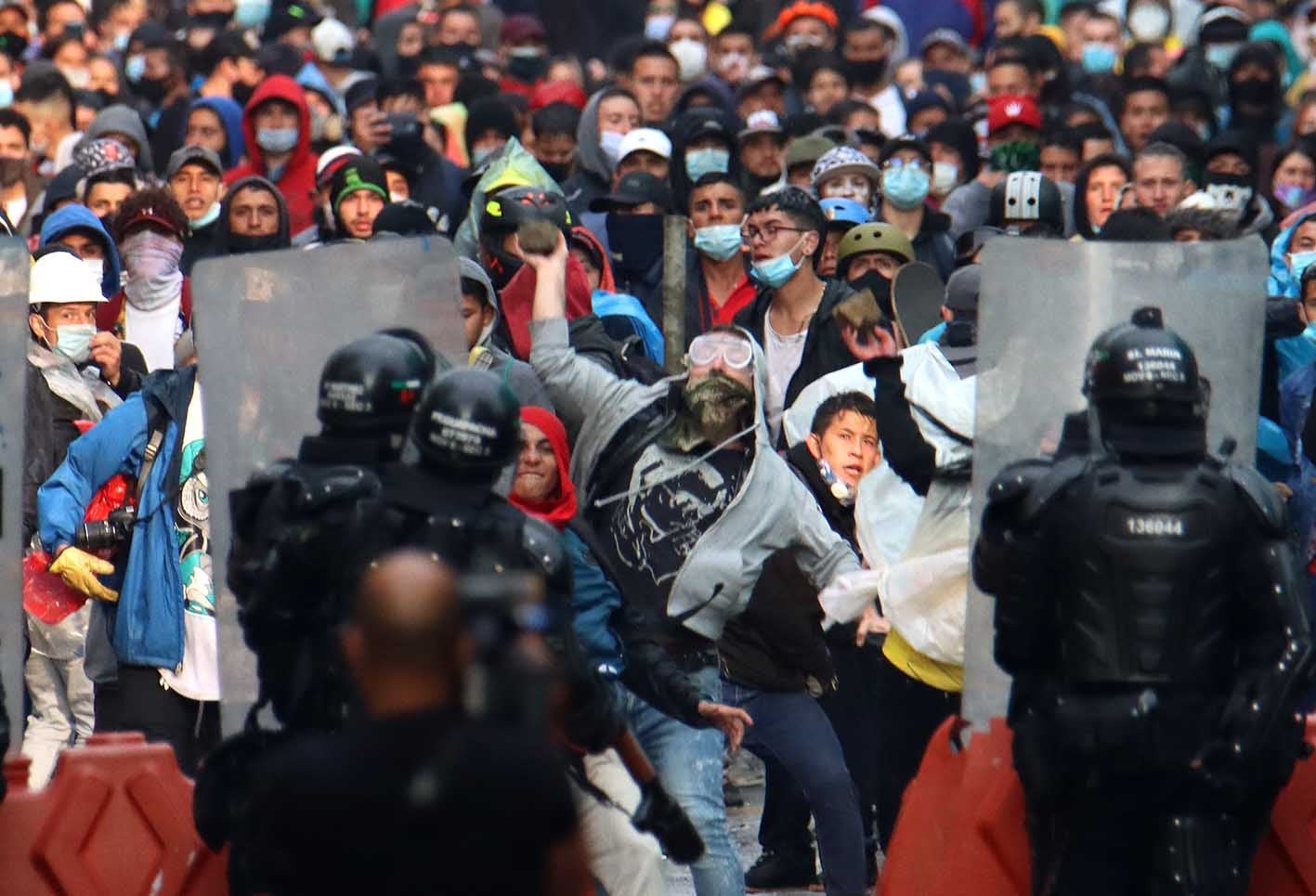 Disturbios en Bogotá durante las marchas del 1 de mayo de 2021