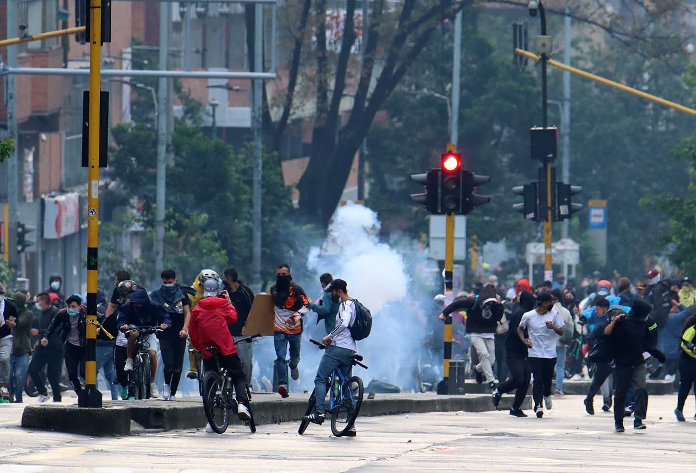 Disturbios en Bogotá durante las marchas del 1 de mayo de 2021