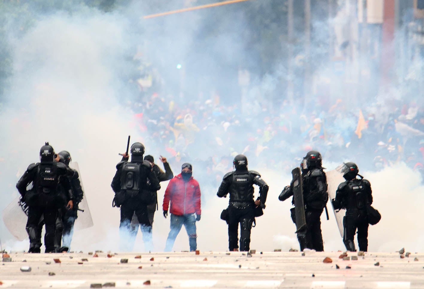 Disturbios en Bogotá durante las marchas del 1 de mayo de 2021