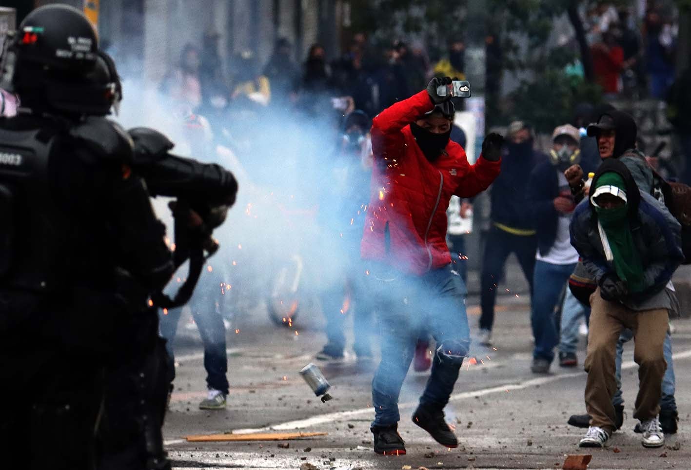 Disturbios en Bogotá durante las marchas del 1 de mayo de 2021