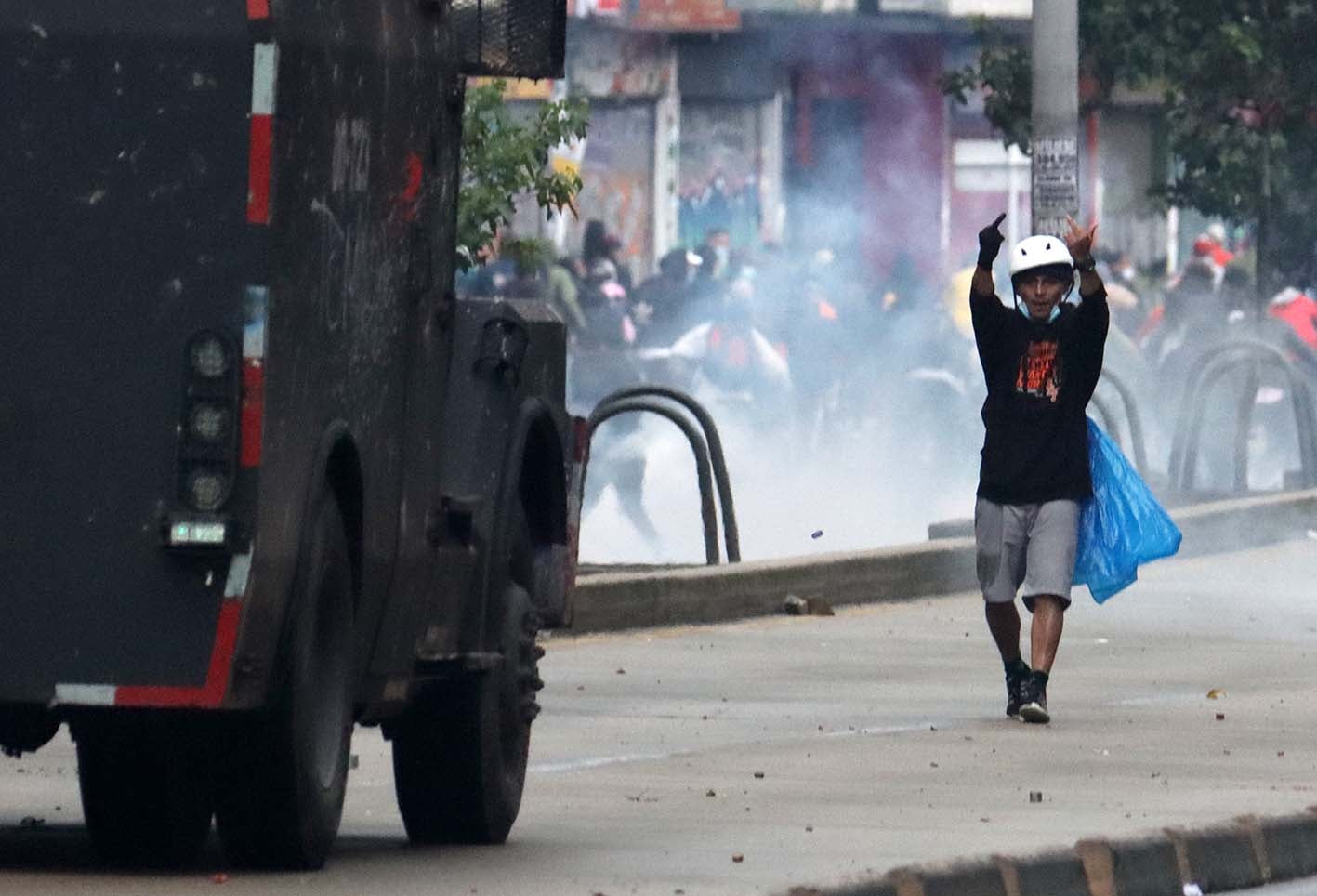 Disturbios en Bogotá durante las marchas del 1 de mayo de 2021