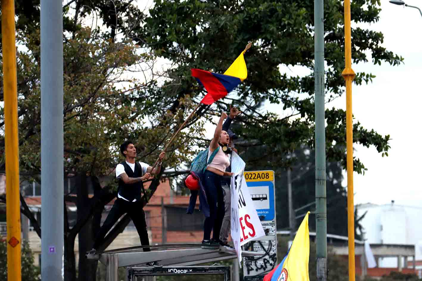 Enfrentamiento en el Portal Las Américas