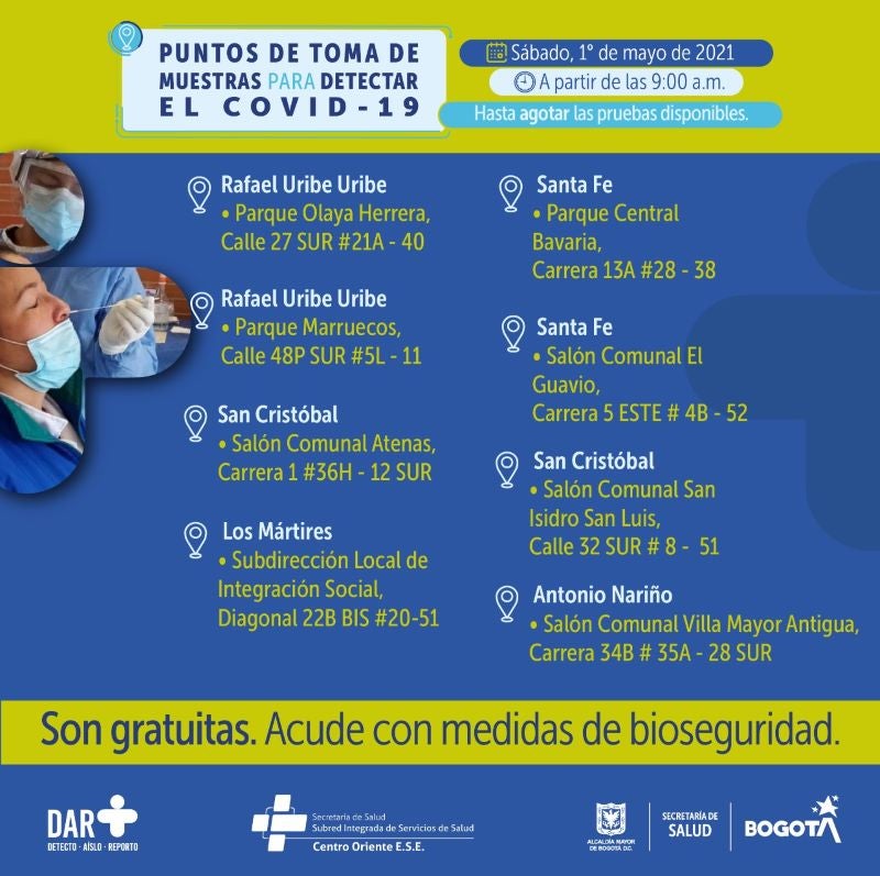 Prueba de coronavirus centro-oriente