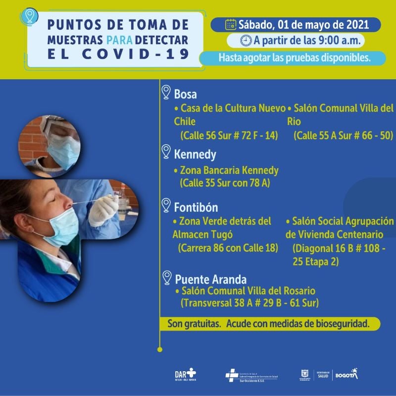 Prueba de coronavirus en el sur occidente