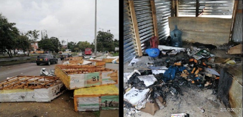 Saqueo en obra de construcción