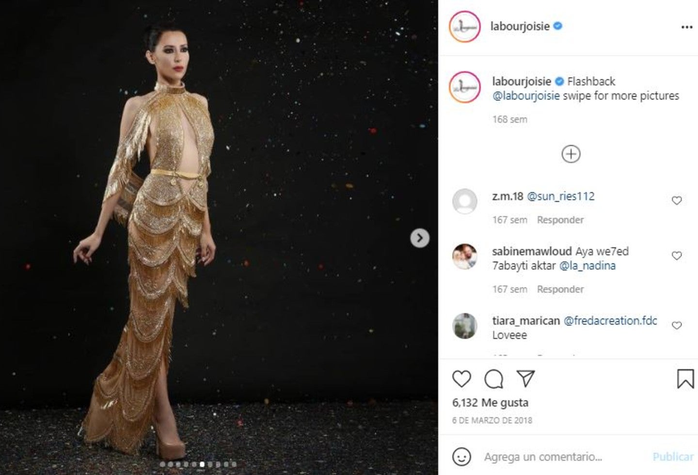 Vestido que comparan con el que usó la Miss Universo, Andrea Meza