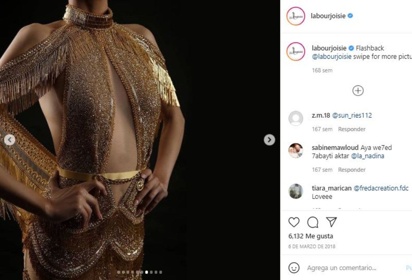 Vestido que comparan con el que usó la Miss Universo, Andrea Meza