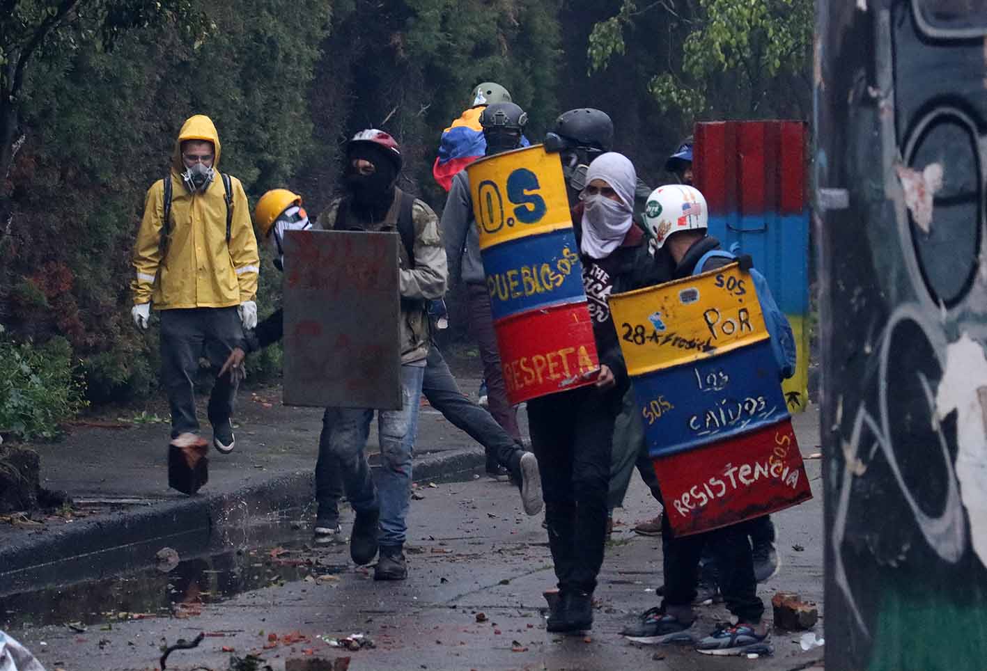 Protestas en Bogotá - Enfrentamientos en Fontibón
