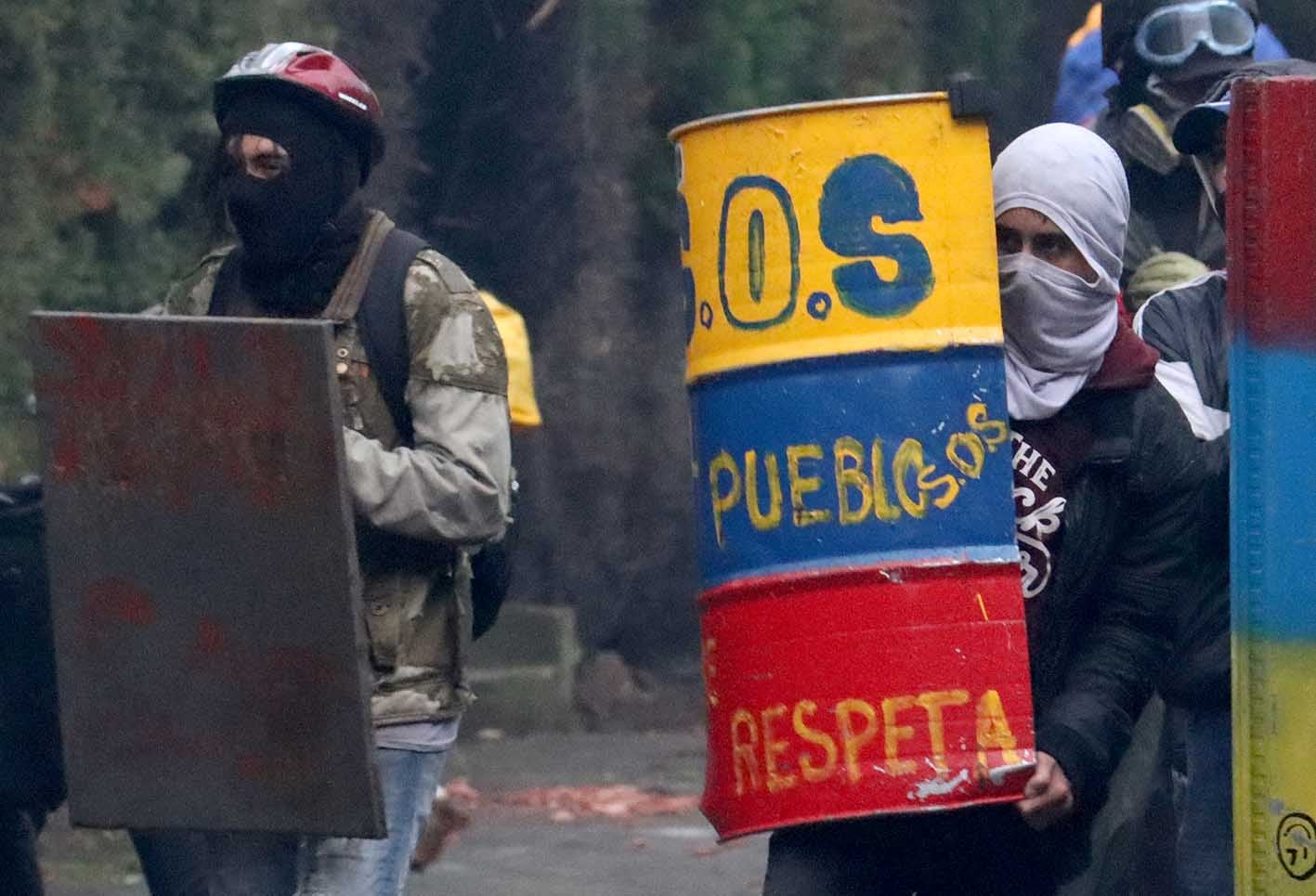 Protestas en Bogotá - Enfrentamientos en Fontibón