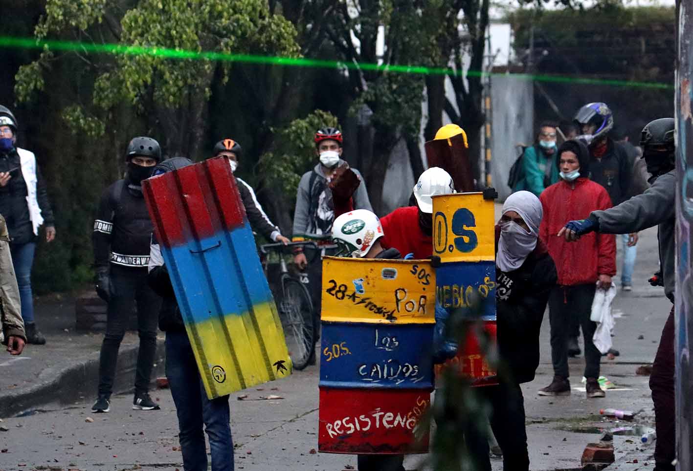 Protestas en Bogotá - Enfrentamientos en Fontibón