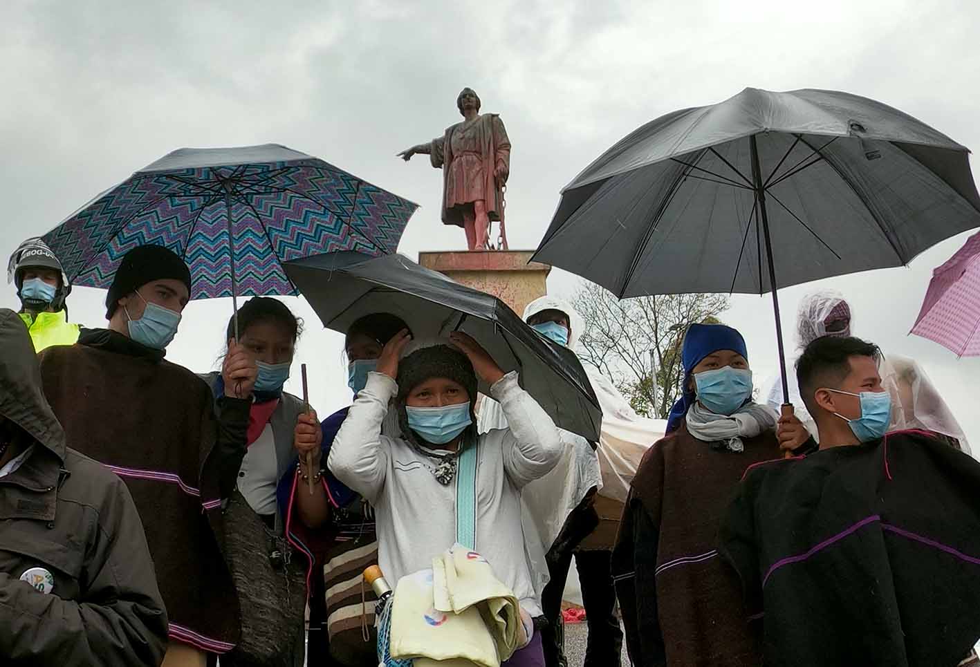 Indígenas del Pueblo Misak - protestas en Bogotá 9 de junio