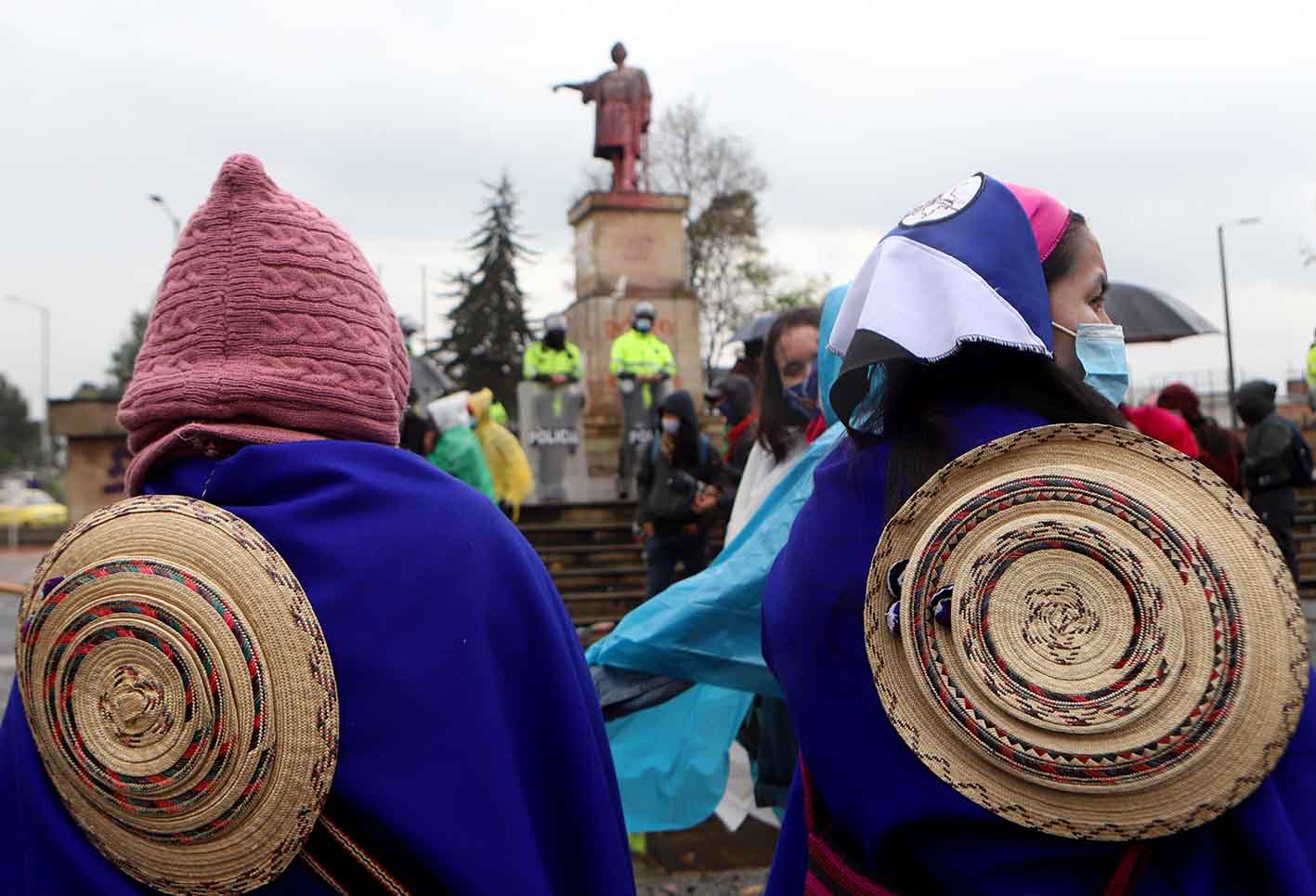 Indígenas del Pueblo Misak - protestas en Bogotá 9 de junio