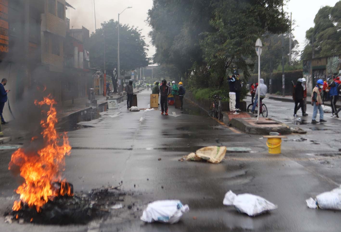 Protestas en Bogotá, en la Avenida El Dorado este 9 de junio