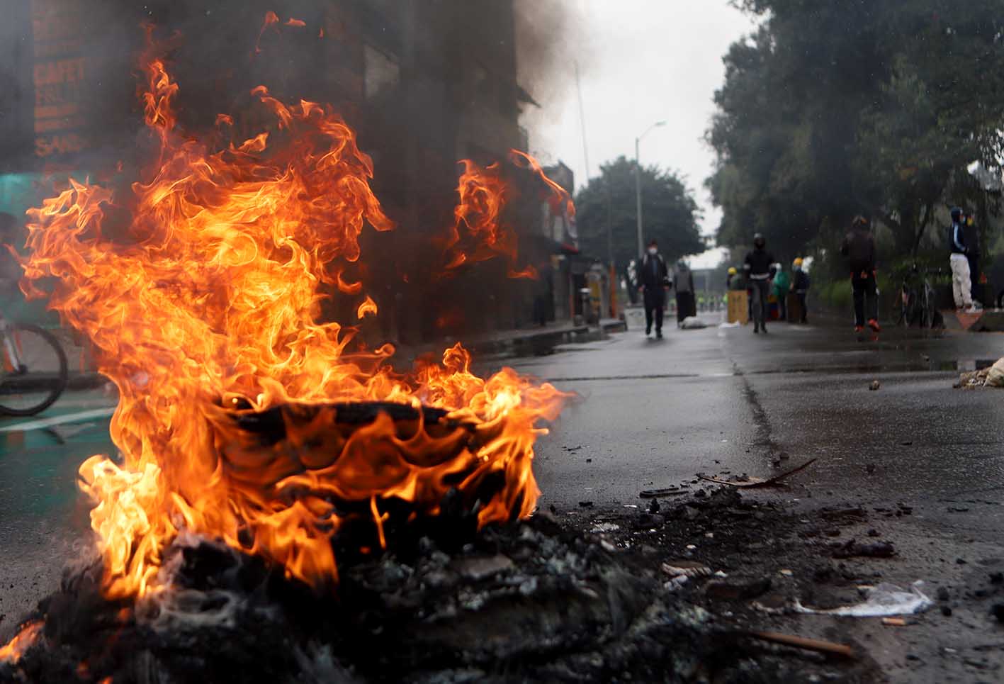 Protestas en Bogotá, en la Avenida El Dorado este 9 de junio
