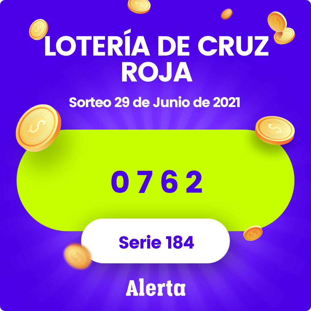 Lotería Cruz Roja último sorteo 29 de junio