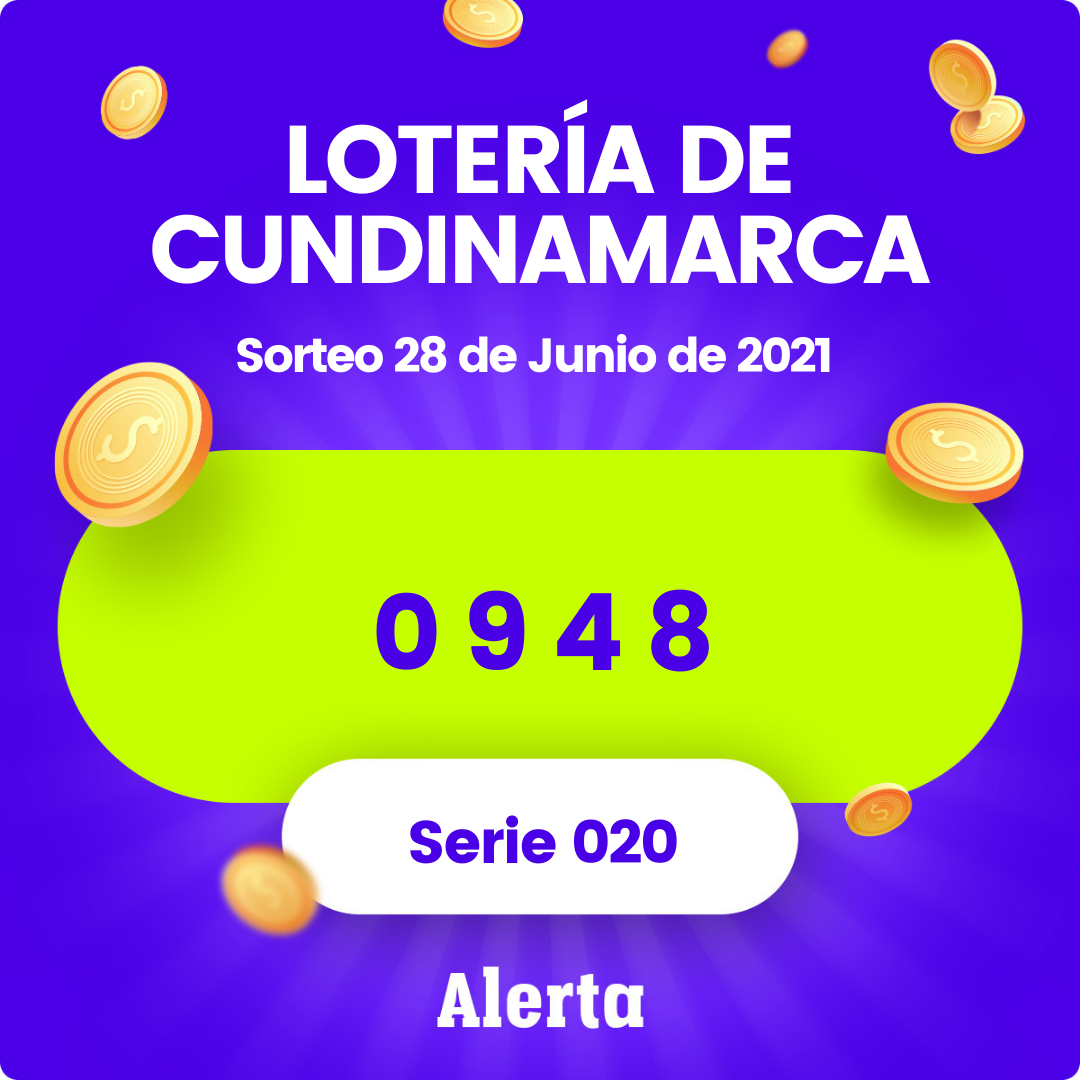 Lotería de Cundinamarca resultados lunes 28 de junio: