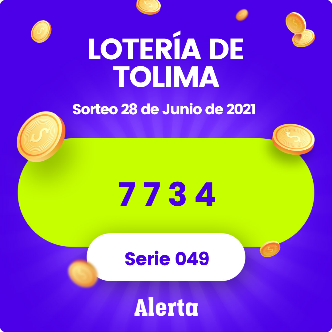 Lotería del Tolima de hoy