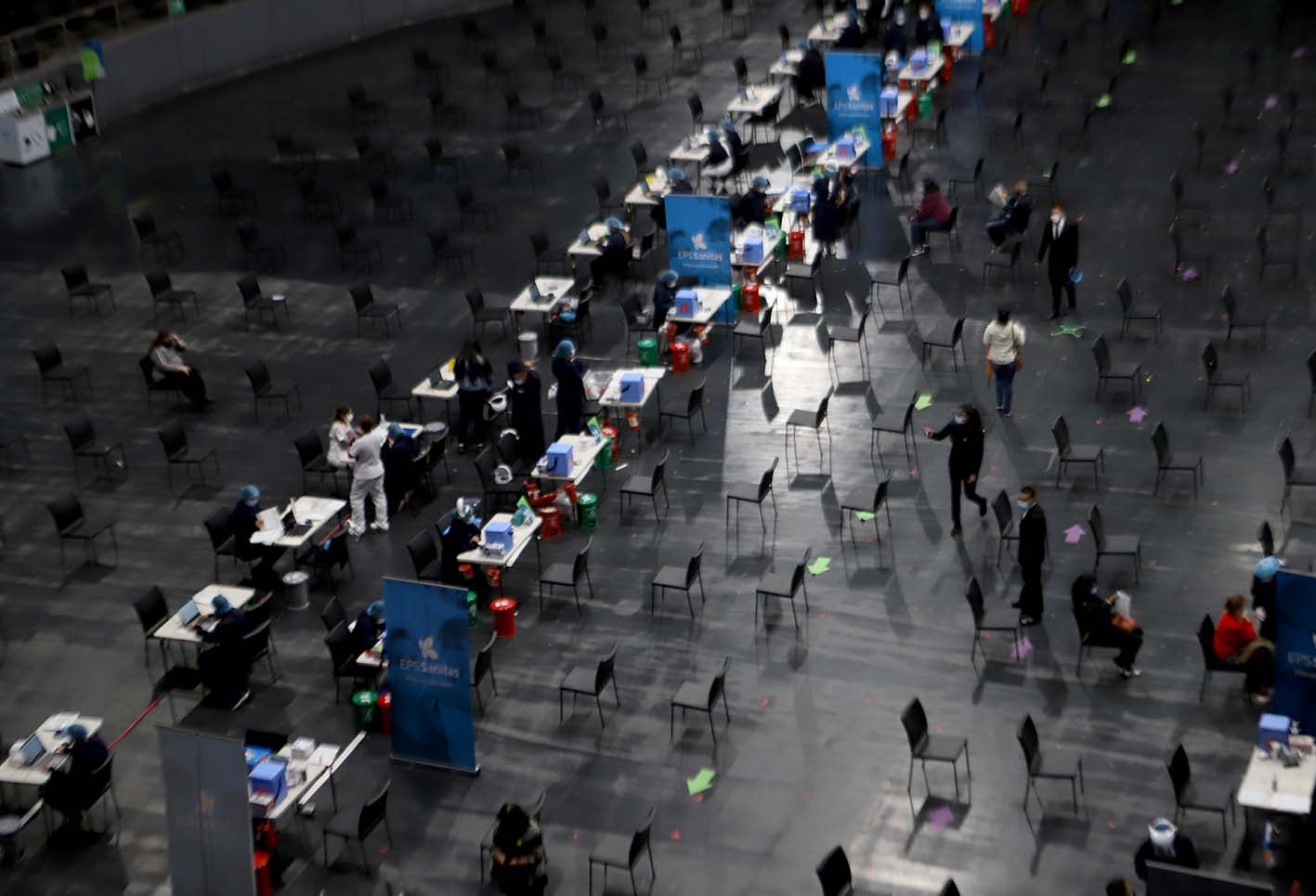 Vacunación anticovid en el Movistar Arena