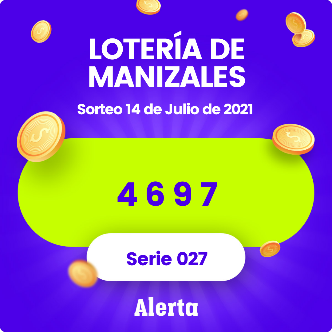 Lotería de Manizales resultados miércoles 14 de julio