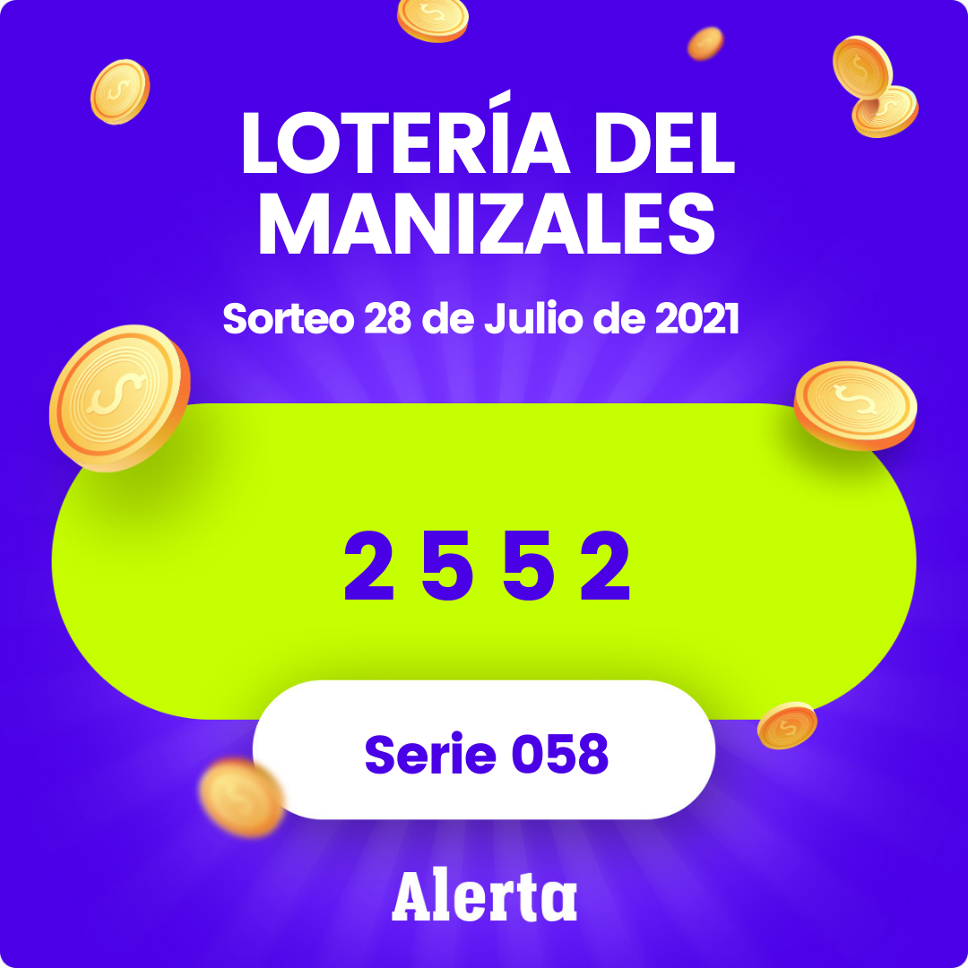 Lotería de Manizales resultados miércoles 28 de julio