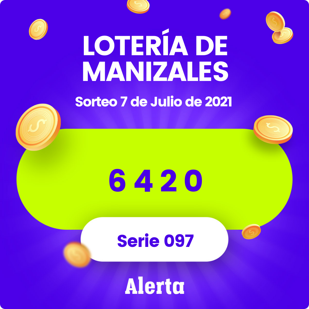 Lotería de Manizales resultados miércoles 7 de julio