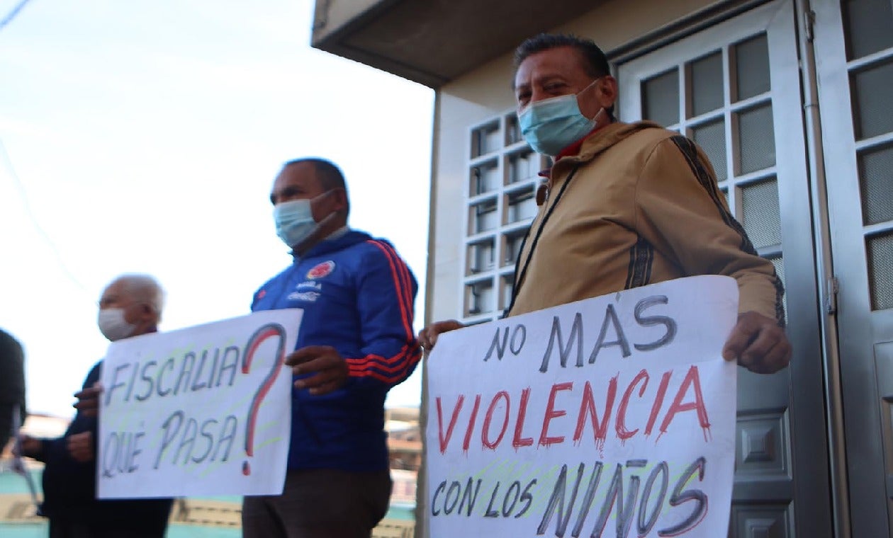 Vecinos del sector pidiendo por justicia