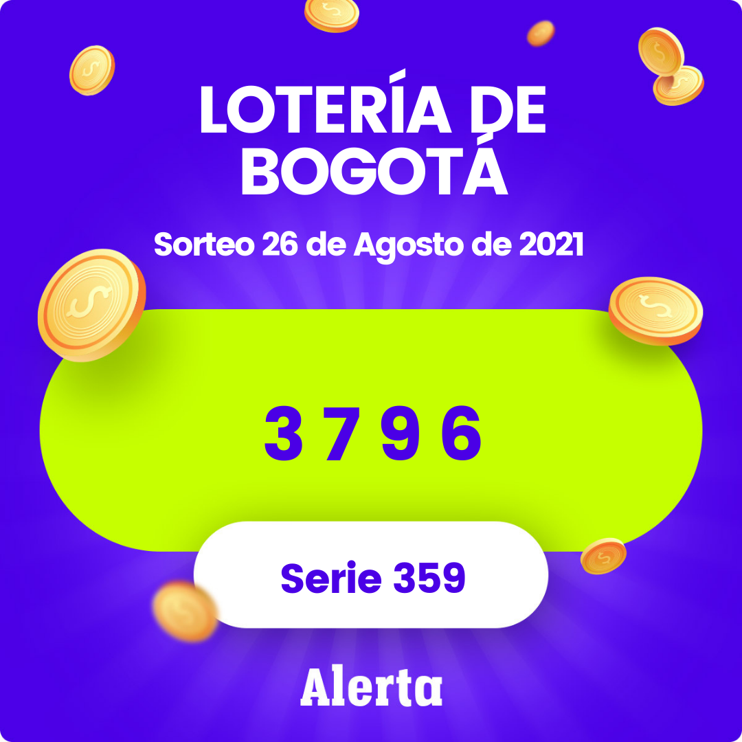 Lotería Bogotá resultados 26 de agosto