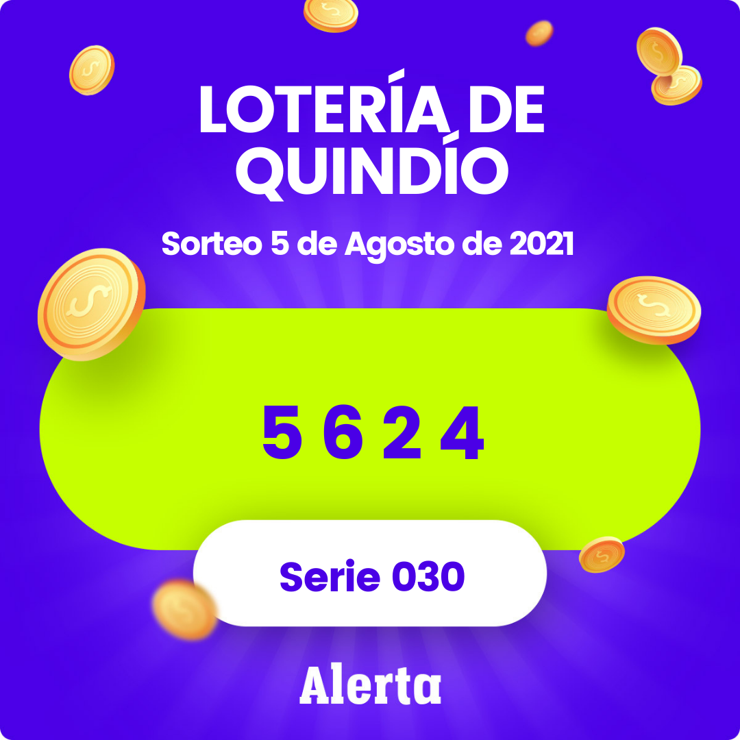 Lotería Quindío último sorteo 5 de agosto