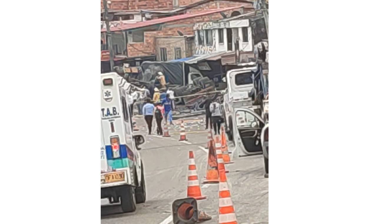 accidente en la vía Bogotá-Silvania