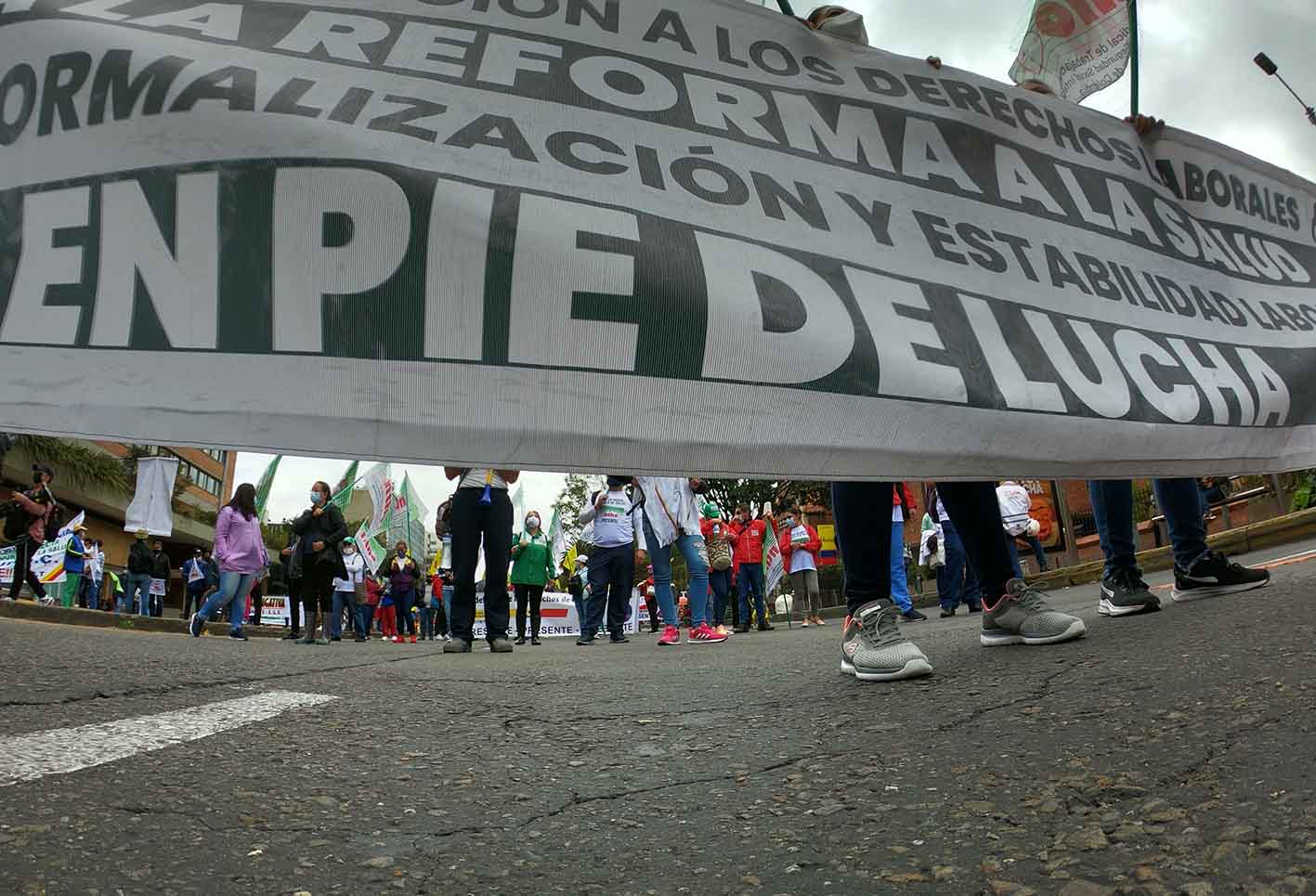 Protestas del paro nacional, en Bogotá.