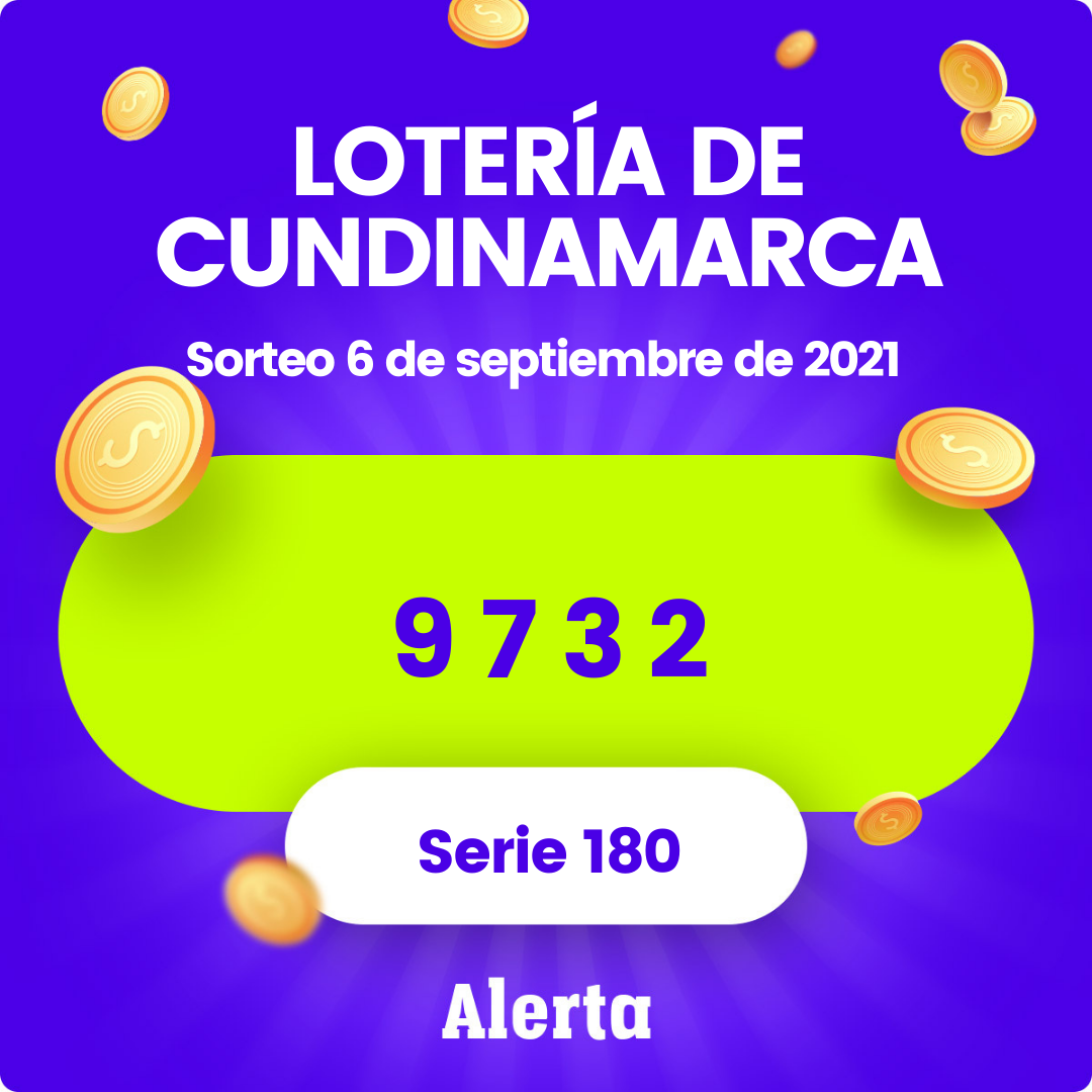 Lotería de Cundinamarca resultados lunes 6 de septiembre