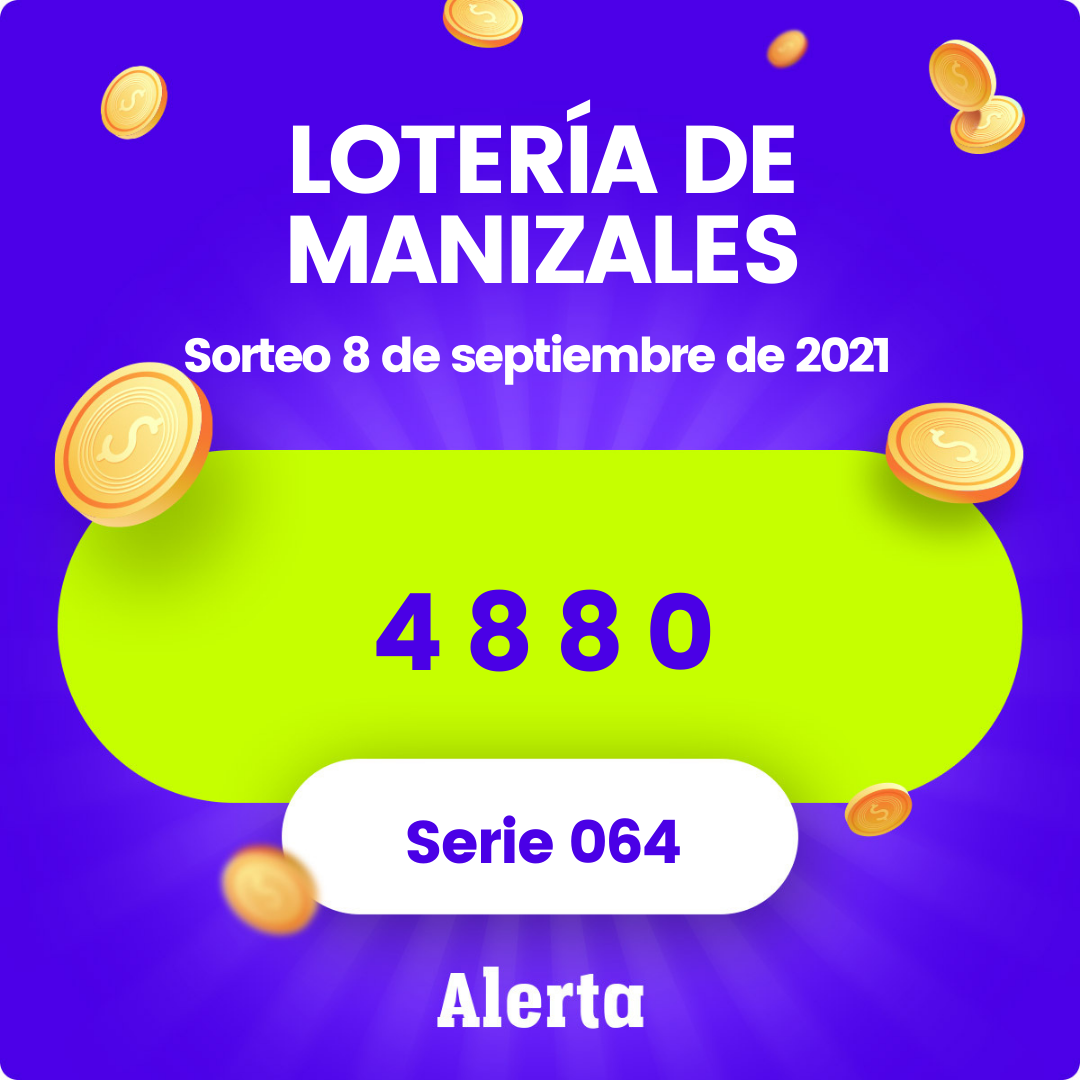 Lotería de Manizales resultados miércoles 8 de septiembre