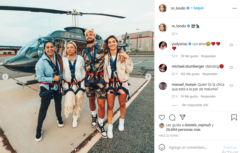 Maluma y Susana Gómez