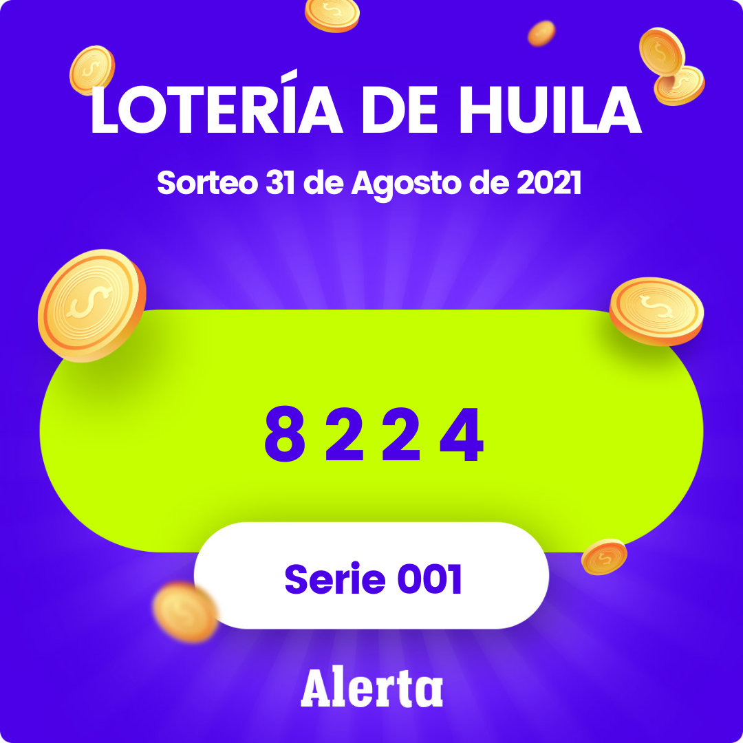 Resultado Lotería Huila 31 de agosto