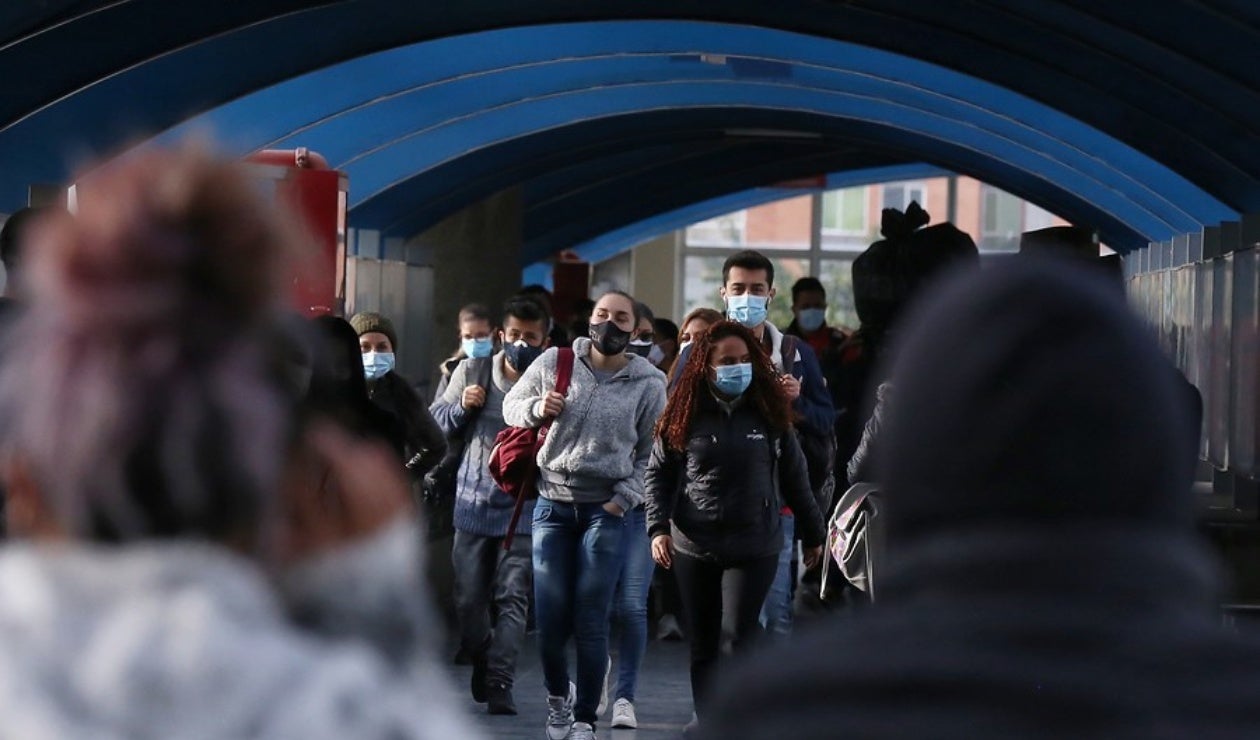 Coronavirus en Bogotá obligó a usar tapabocas