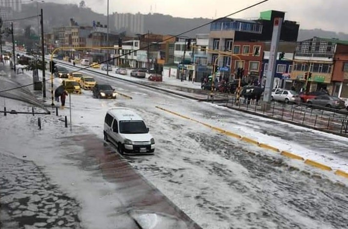 Granizo en Bogotá