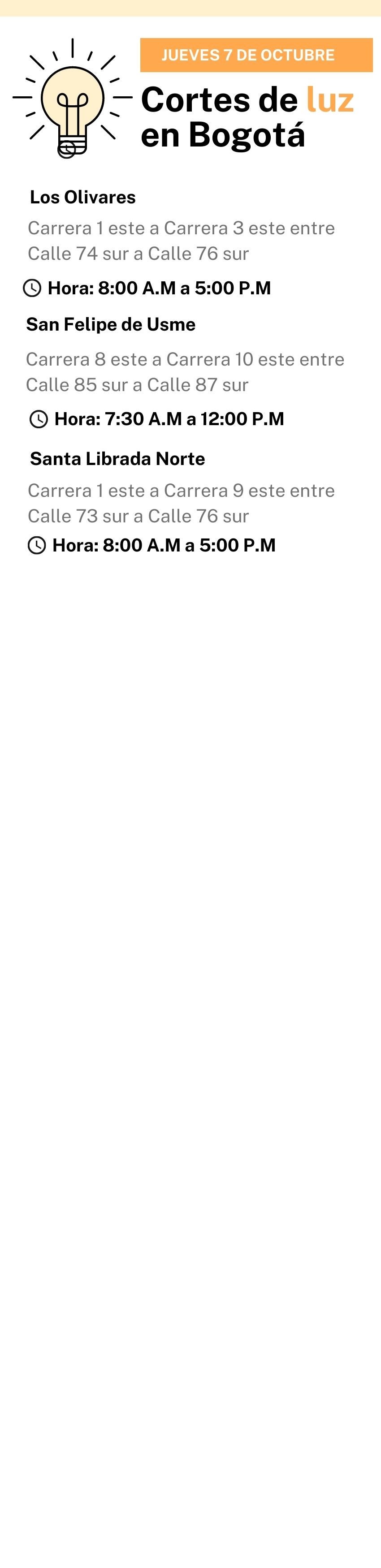 Corte de luz 7 de octubre