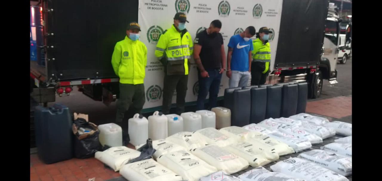 Incautación de químicos esenciales para la producción de estupefaciente