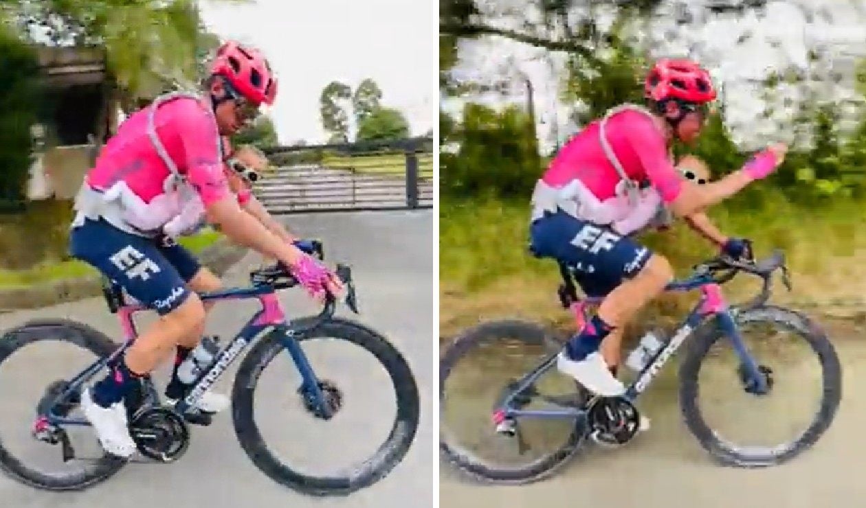 Rigoberto Urán con su hija Carlota